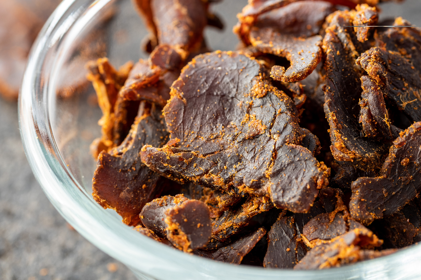 Beef Jerky in Bowl