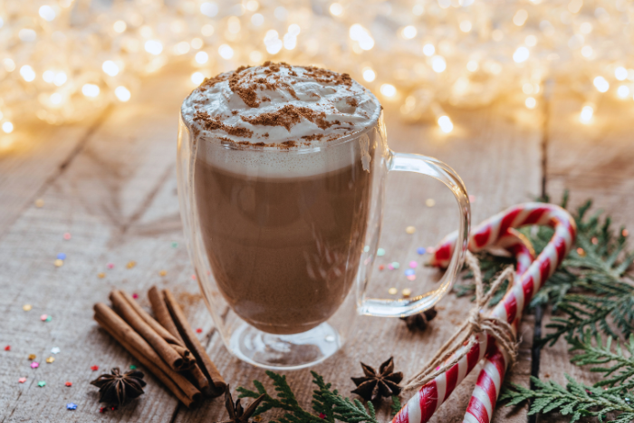 Low Carb Holiday Cocktails - Peppermint Cocoa Bliss